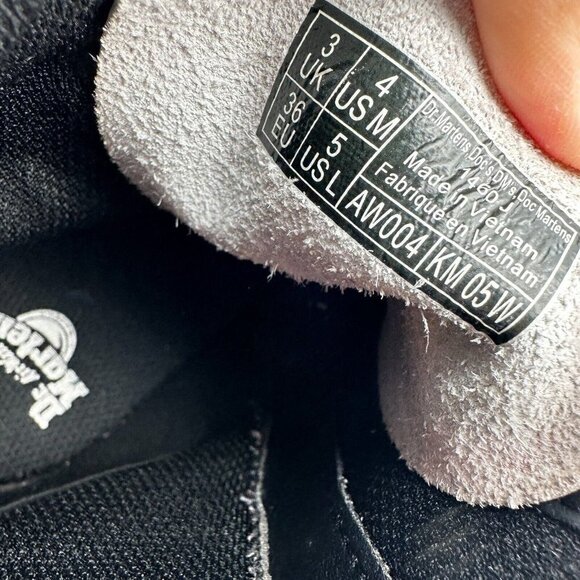 Dr Martens 1460 J Women US 5 White Leather Side Zip Classic 8 Eye Combat Boot - Picture 13 of 14